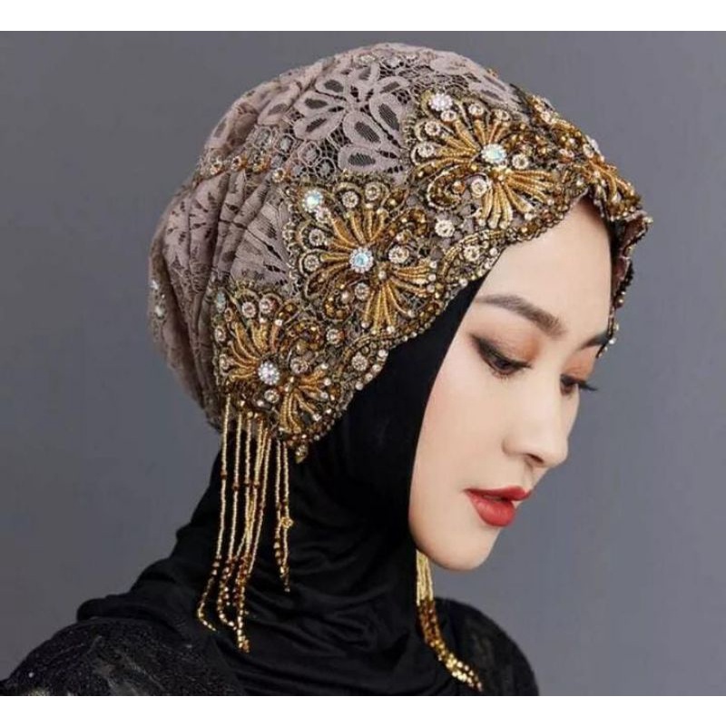 TURBAN TURKI || BONNET DEWASA || TUDUNG || HIASAN JILBAB || NELLFASHION