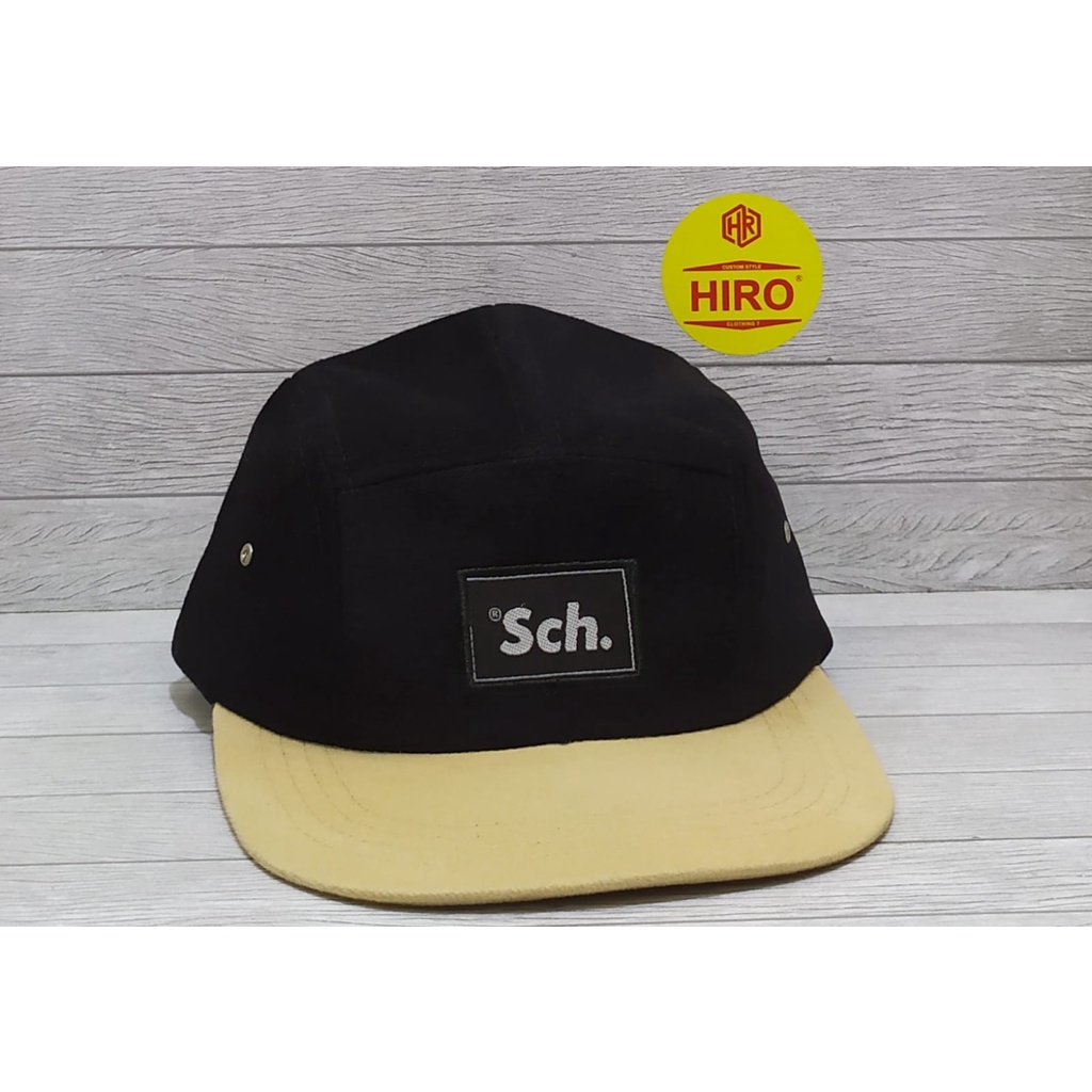 [COD]Topi Distro Pria/Topi Snapback Bordir SCH Lima Panel/Topi Hip-Hop Keren