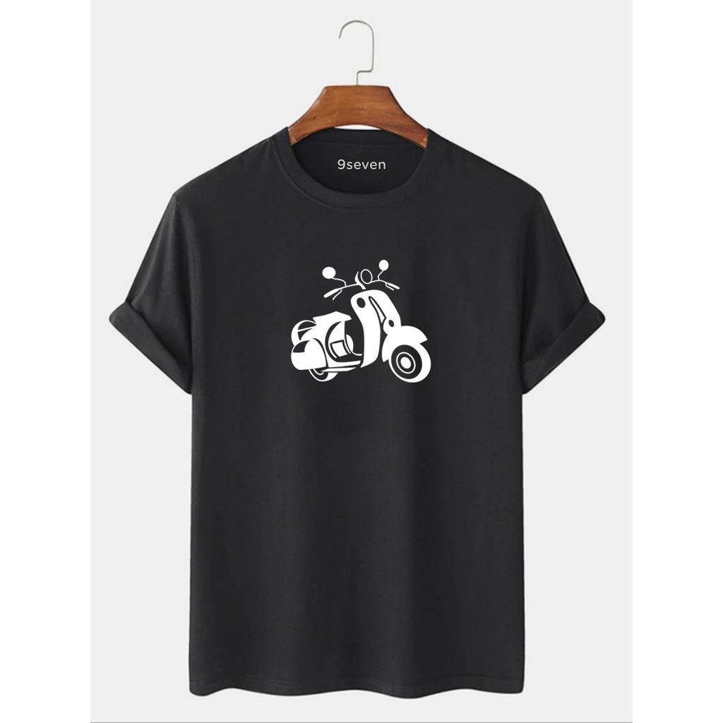 9SEVEN-BAJU KAOS DISTRO VESPA || ATASAN MOTIF SIMPLE TERLARIS || KAOS LOGO KEKINIAN