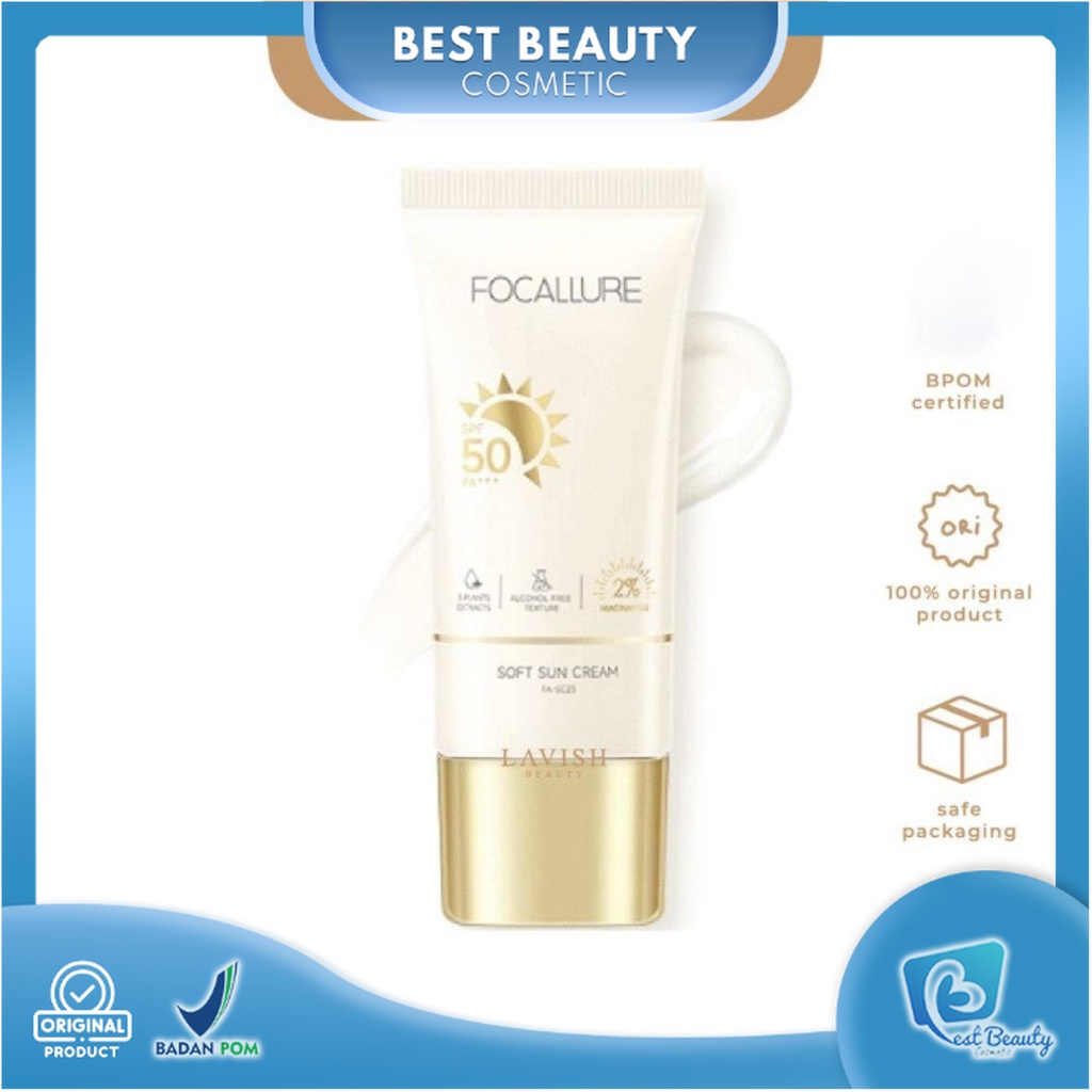 ★ BB ★ FOCALLURE Soft Sun Cream SPF50 | UVA UVB Blue Light Sun Protector Sunscreen Gel SPF 50 PA+++ - FA-SC23