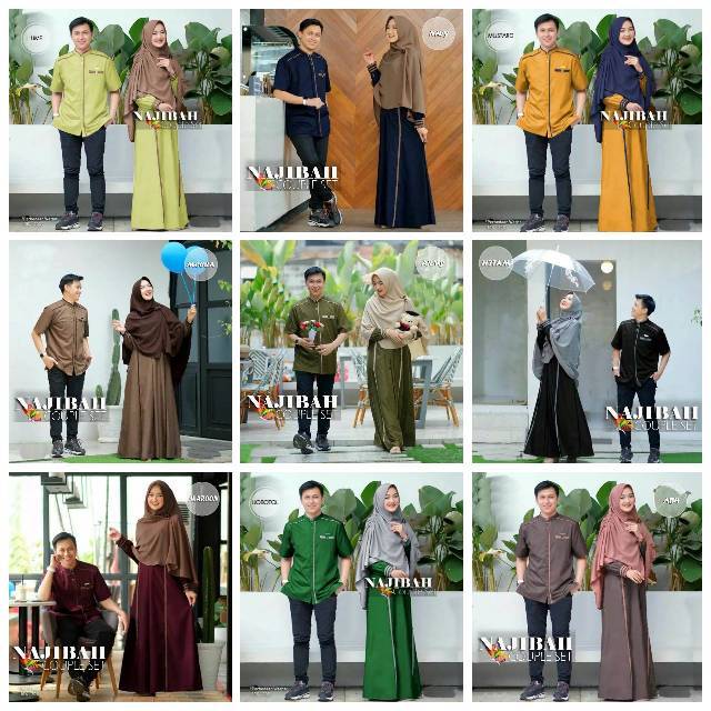 CP  COUPLE NAJIBAH / CP BAJU LEBARAN / BAJU COUPLE MUSLIM TERLARIS / BAJU COUPLE KEKINIAN / FASHION 