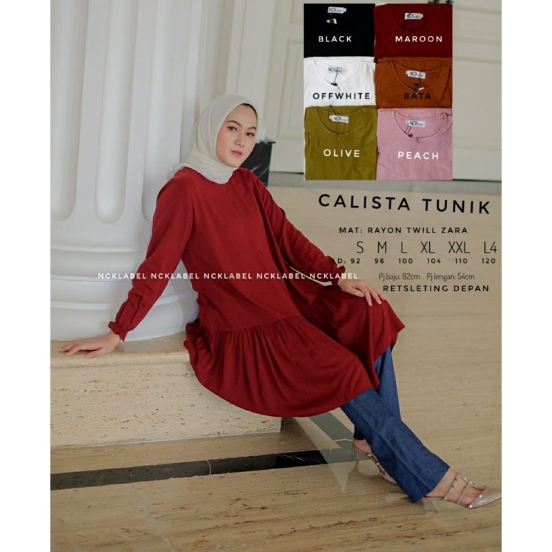 Ori by NCK LABEL Calista Tunik bahan Rayon Twill Zara di jamin superr adem