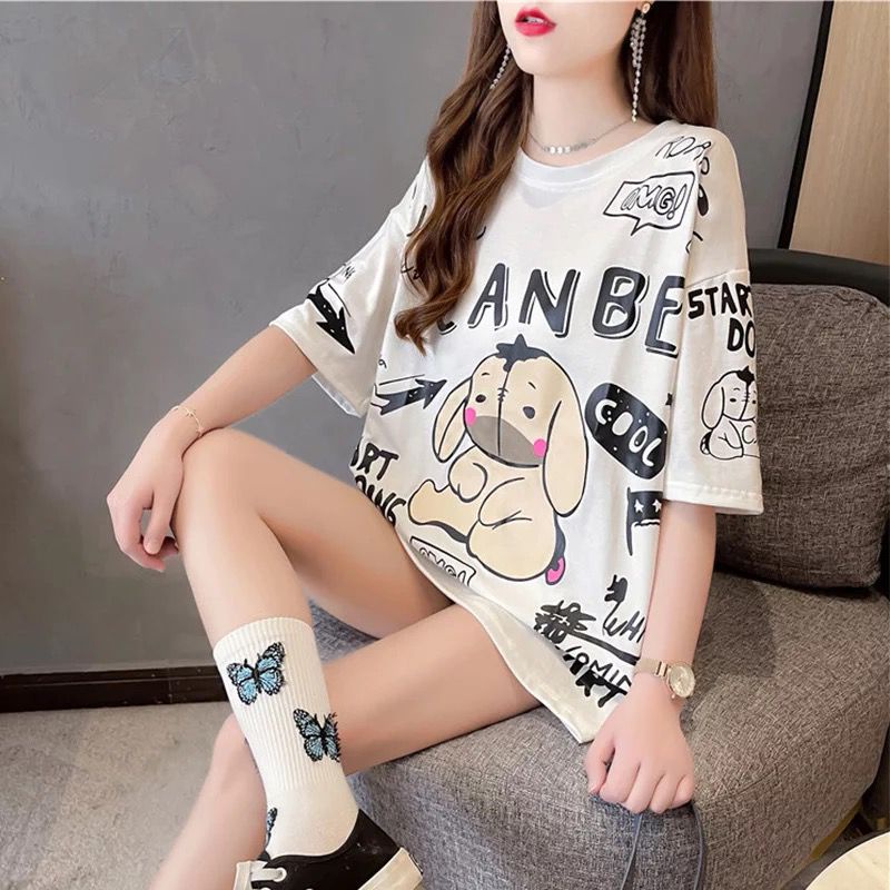 best sale damai fashion - baju atasan kaos jumbo wanita - big size iyor iyor - konveksi asli jumbo