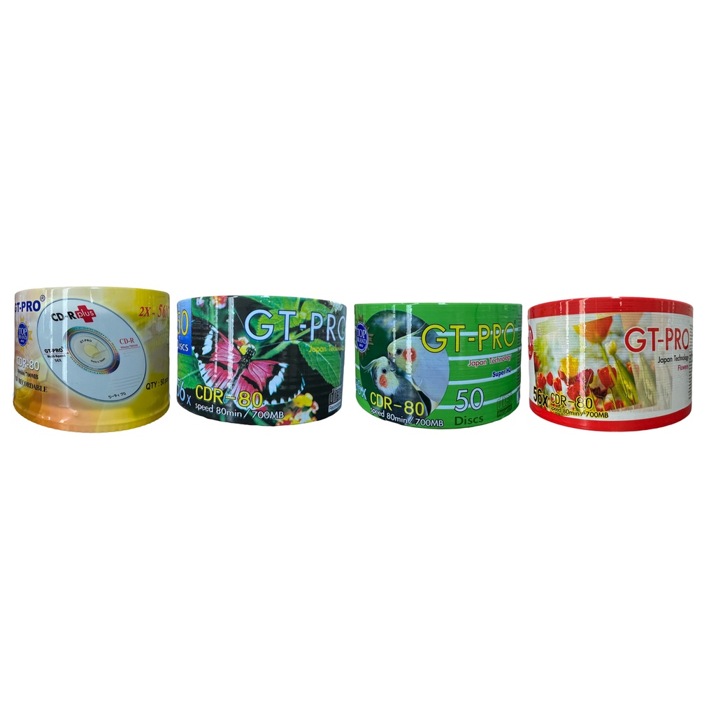 CD-R GT-PRO Plus / Butterfly / SuperHQ / Flowers 56x 700MB (50 pcs) CDR CD R