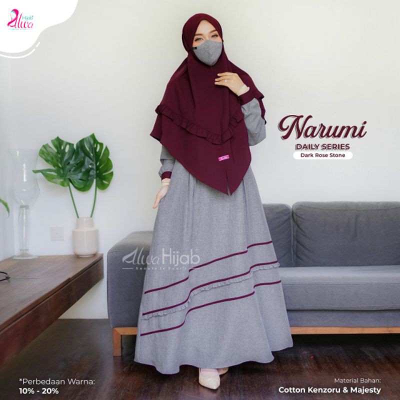 GAMIS ALWA NARUMI DAILY SERIES Gamis Set By Alwa Hijab