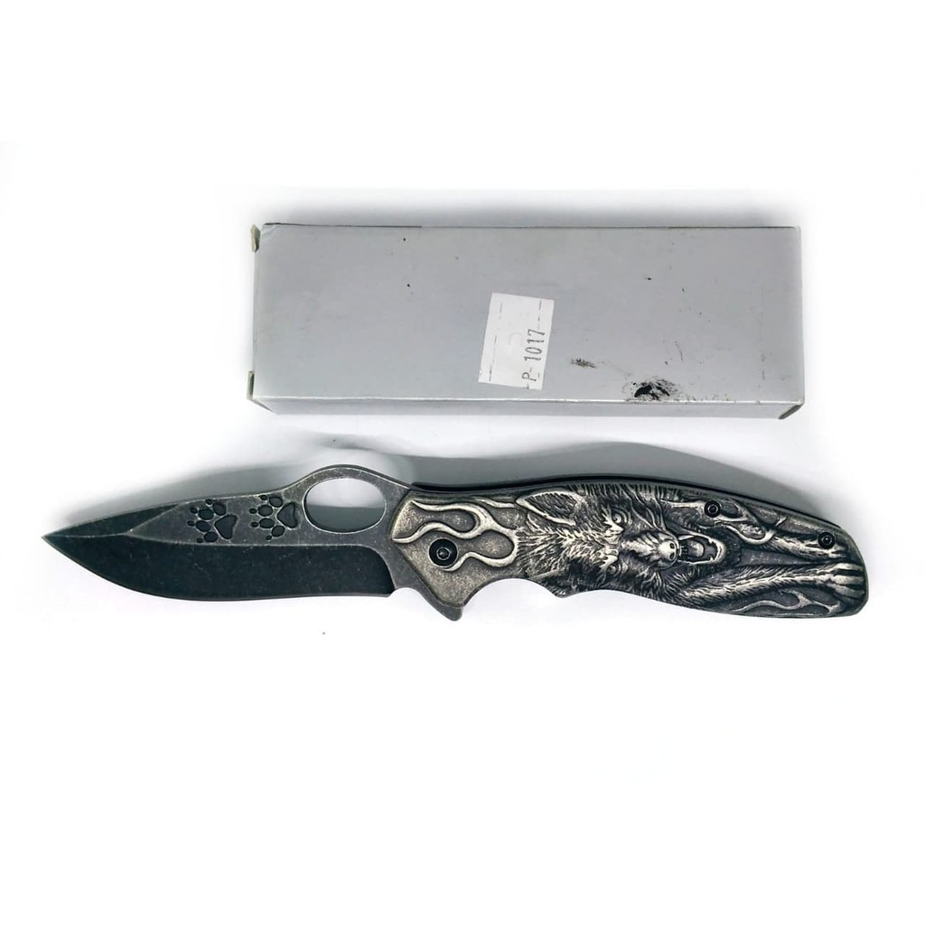 Parling Laris! PISAU LIPAT CK P1017 WOLF STAINLESS POCKET FOLDING KNIFE OUTDOOR Low Price!