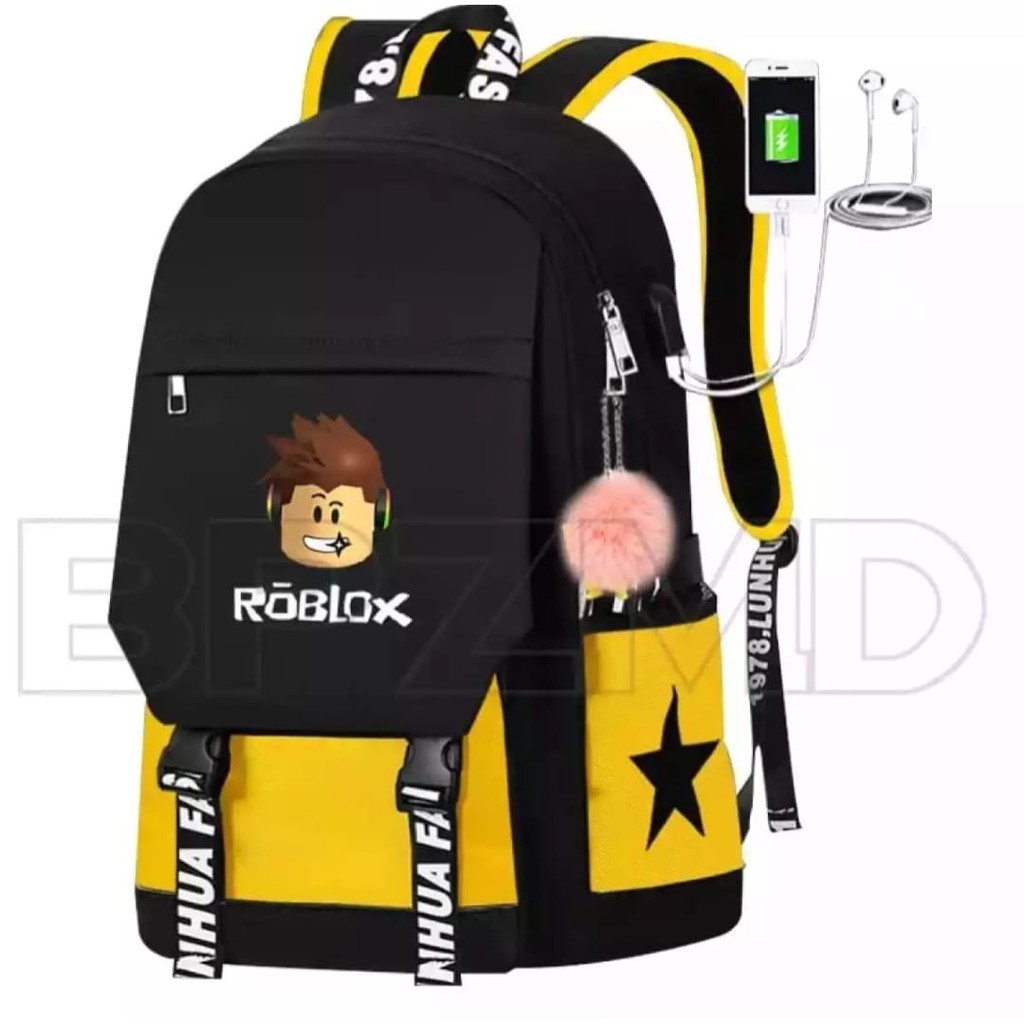 Ransel Anak Sekolah TK SD SMP Tas Punggung Anak Laki Laki Perempuan Motif ROBLOX