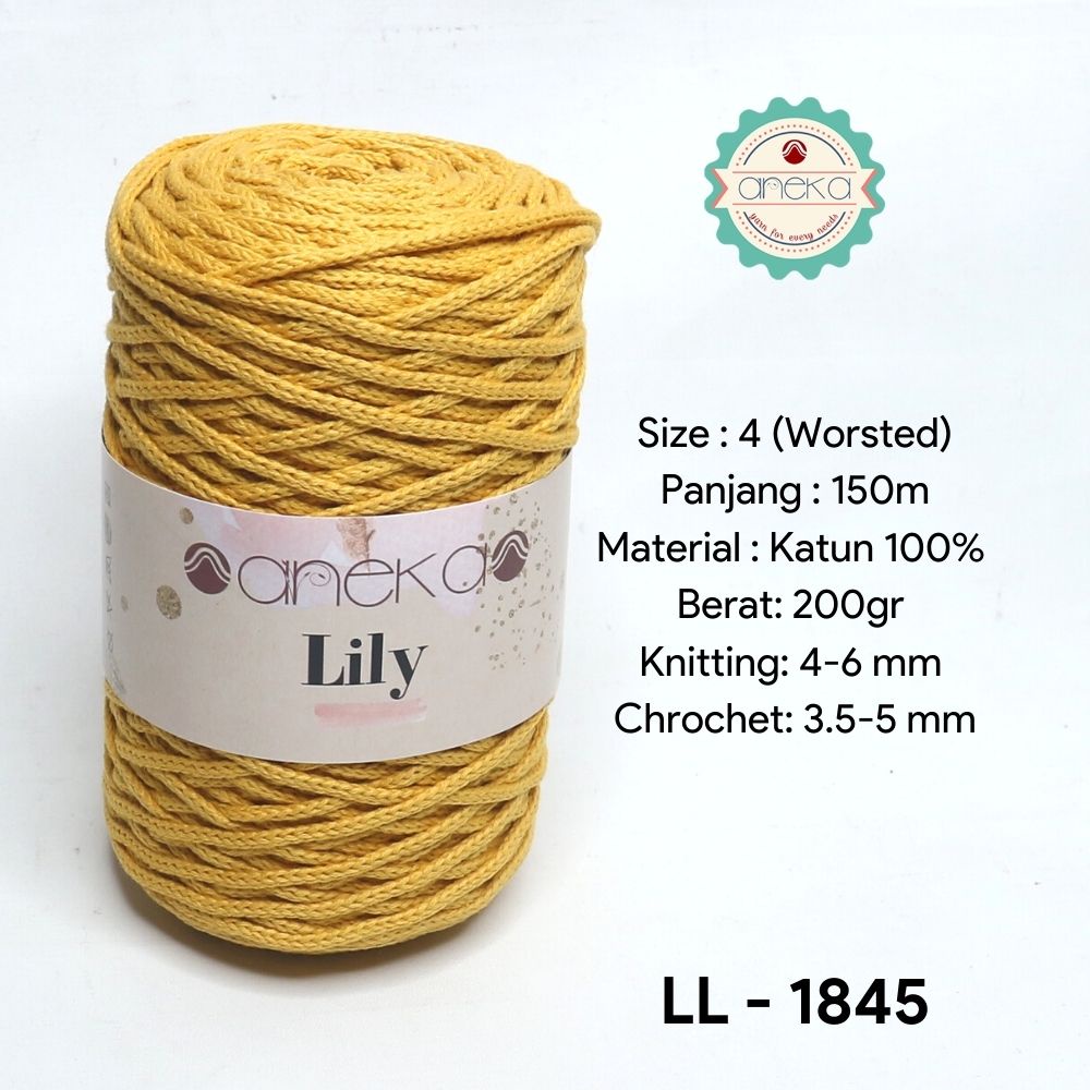 Benang Rajut Lily / Lili / Tambang / Macrame Cotton Rope Yarn - 1845