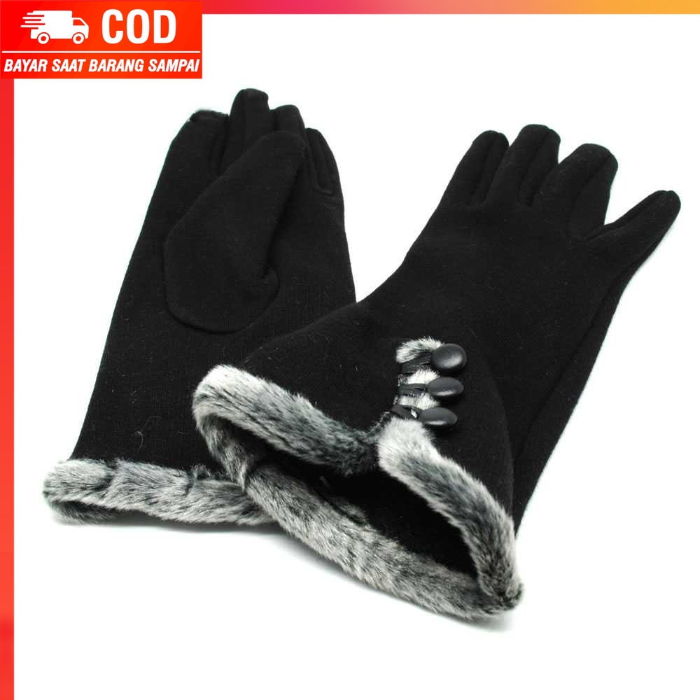 (100% BARANG ORI) NUANHONGHONG Sarung Tangan Wanita Touch Screen Winter Gloves - ST003