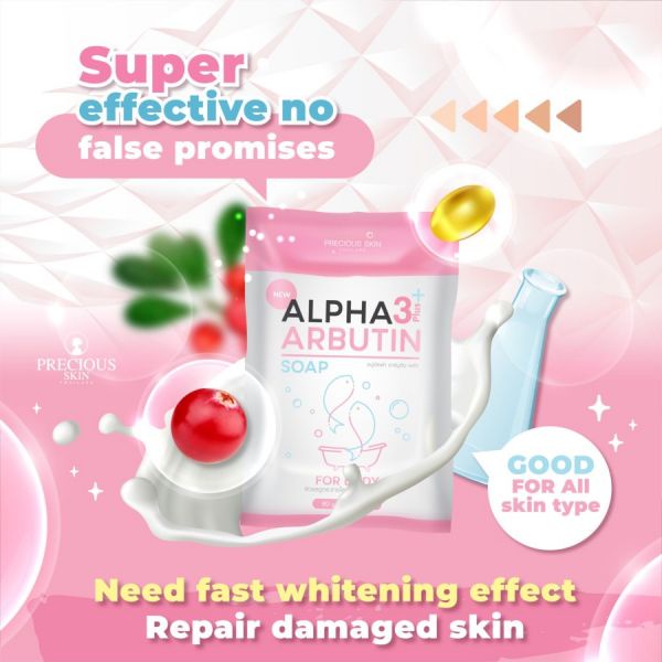 Precious Skin Alpha Arbutin 3 Plus Collagen Whitening Soap Sabun 80gr BPOM