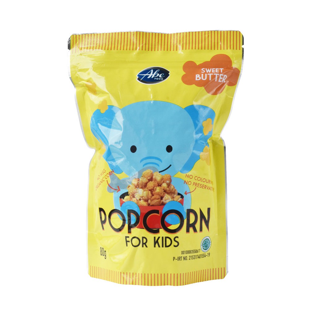 Abe Food Popcorn For Kids Snack Makanan Ringan Anak Sweet Butter 80g