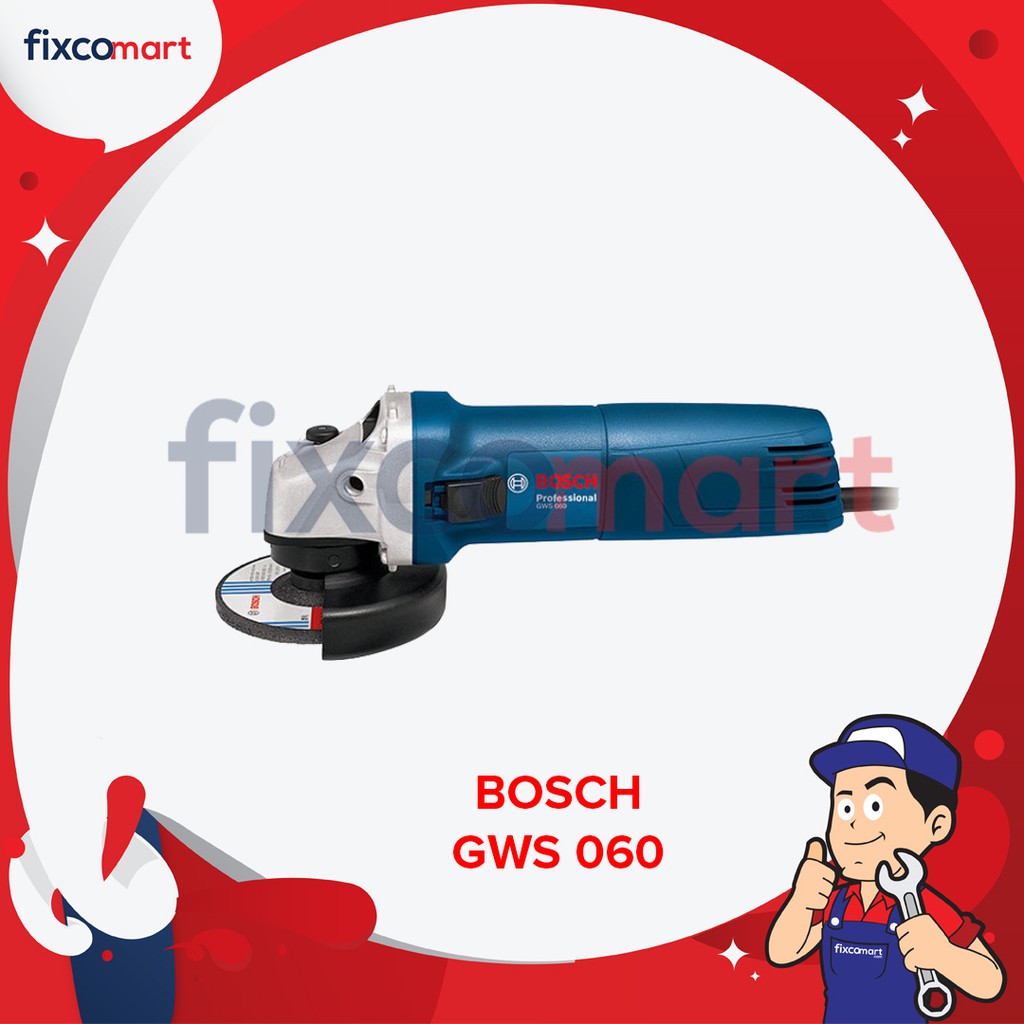 BOSCH Gerinda Tangan Listrik 670Watt  100Mm -Bosch Gws 060