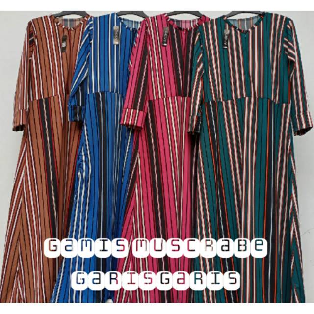 Gamis Muscrabe Garis-Garis