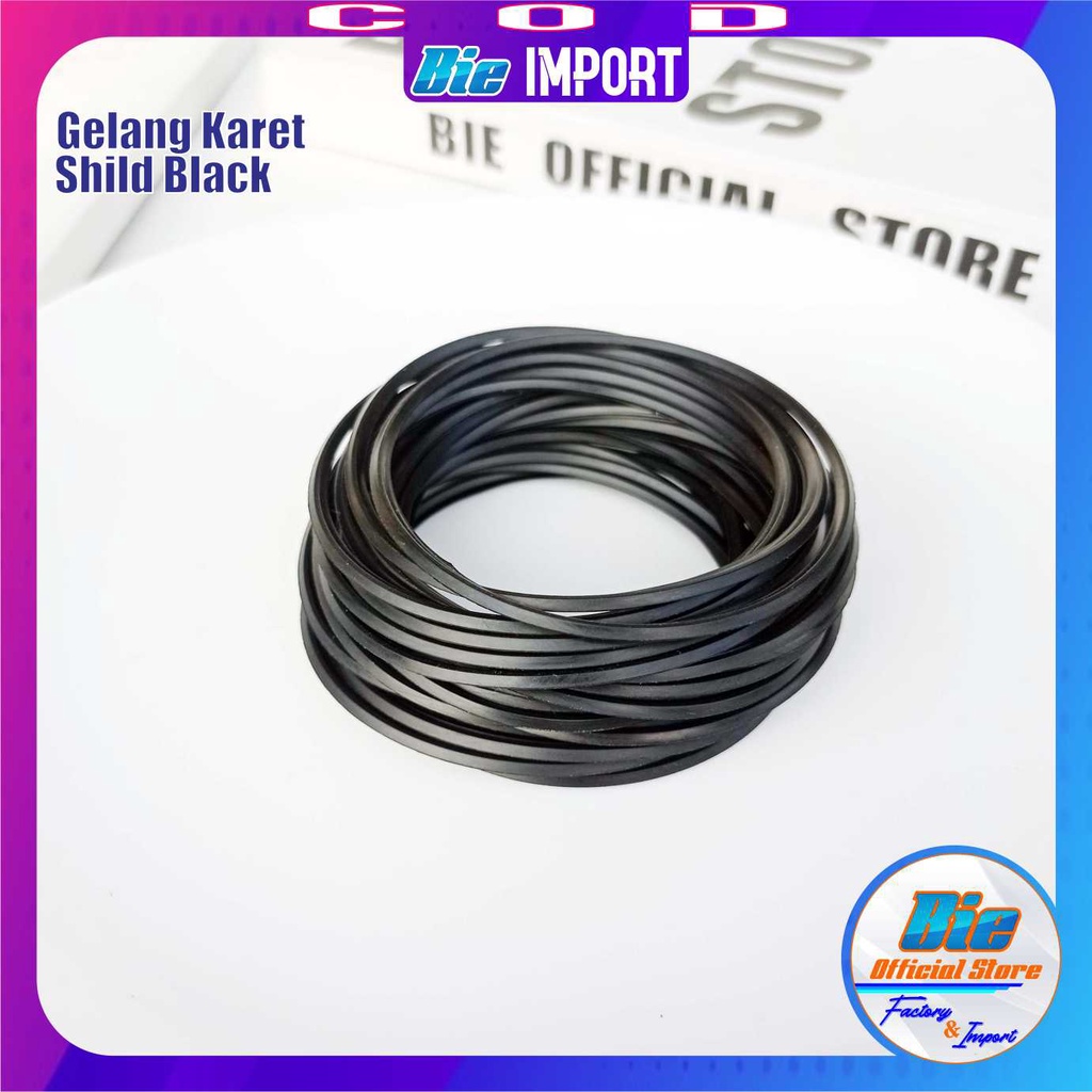 Gelang Karet Shild Black Series Impor Best Seller