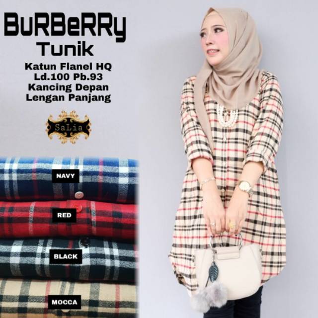 Baju Tunik - Aura Fashion Flannel Burberry HQ