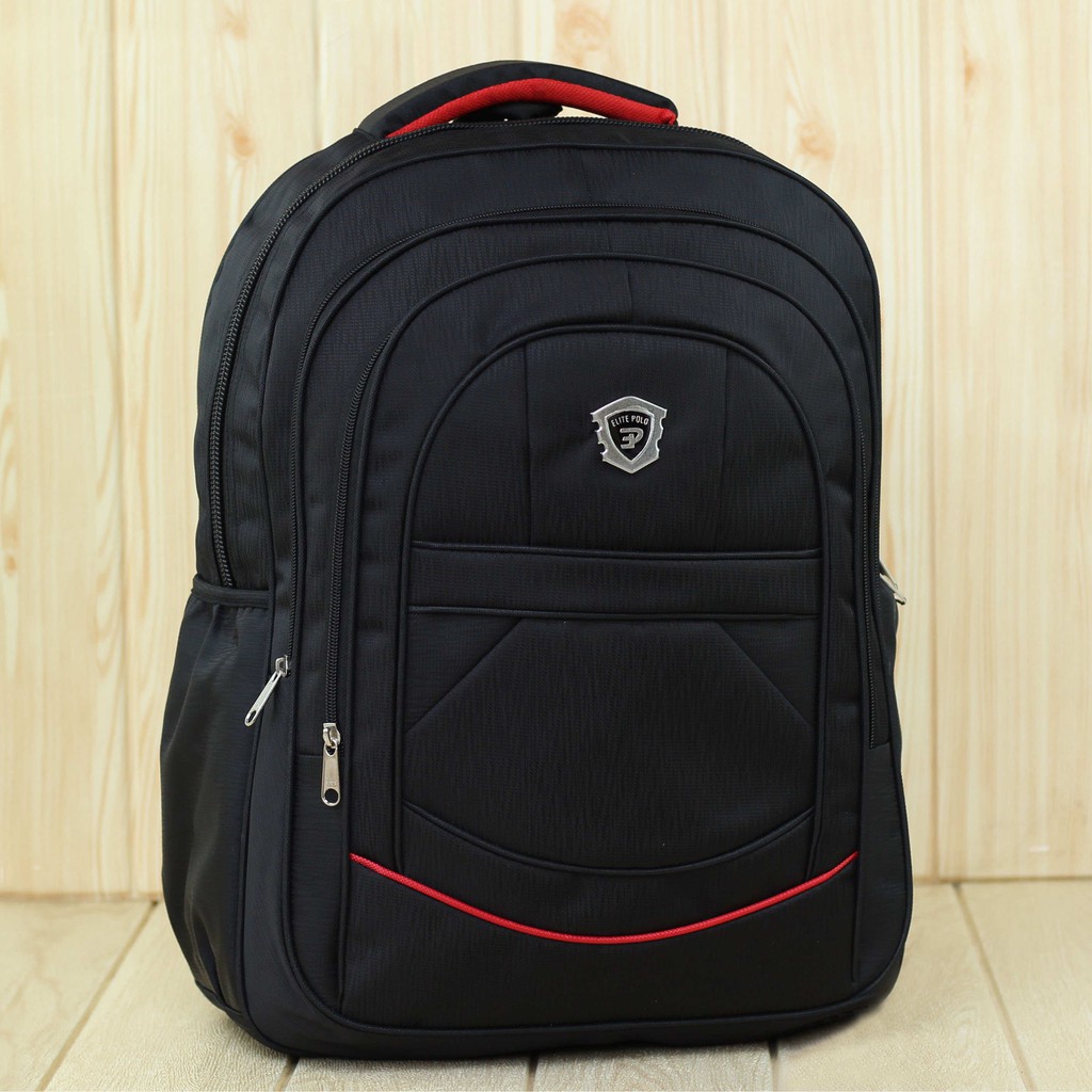 Tas Backpack Pria Ransel Cowo Elite Polo Sekolah SD SMP SMA Kuliah Laptop Kerja Murah Keren Awet