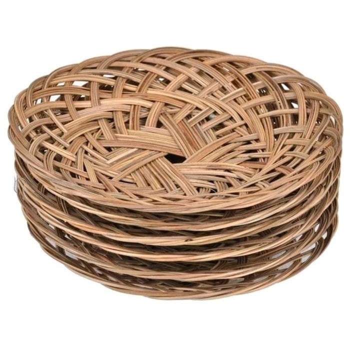 PAKET HEMAT 50Pcs Piring Lidi Anyaman Piring Rotan Bambu Murah