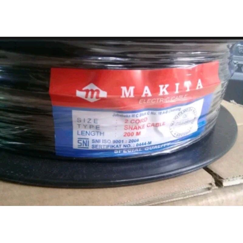 Kabel Head Stereo MAKITA Hitam 1roll 200m Skerem D1 D-1 Snake 1 cord