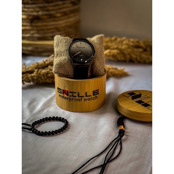 Jam tangan SNILLE pria gratis gelang dan kalung (dhon store) bisa COD