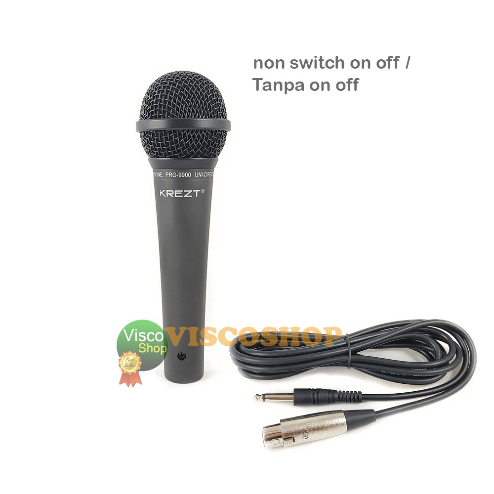 Jual Microphone Dynamic Krezt Pro Bk Black Hitam Non Switch