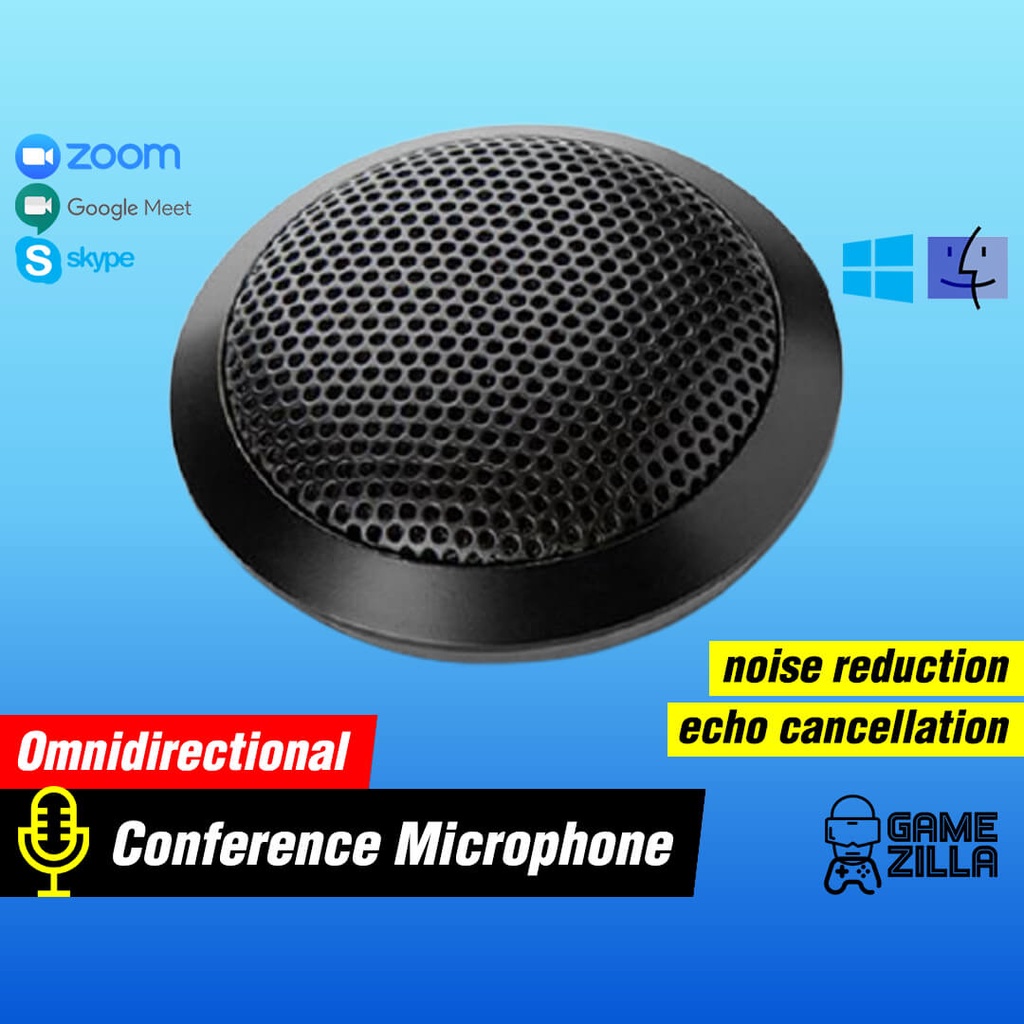 USB Mic Condenser Mini Microphone PC Mikrofon Laptop Microfon Kabel Mikropon Meja Kecil Plug n Play