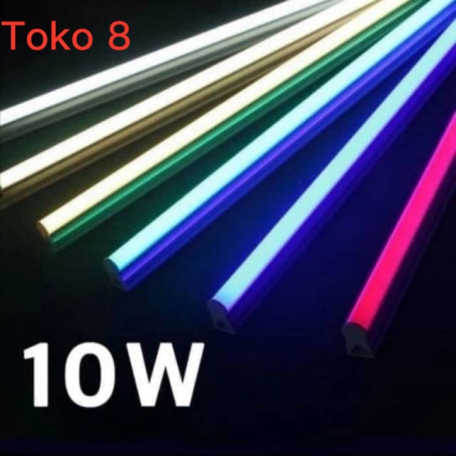 lampu tl neon t5  led 10w 60cm tube warna warni