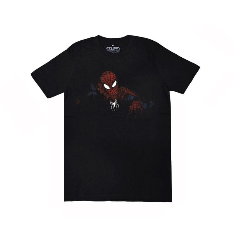 KAOS AZURA Spiderman BLACK / spider KAOS AZURA DEWASA