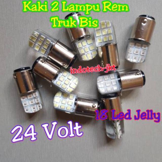 Lampu Rem Truk Bis 24 Volt Kaki 2 JELLY Kedip Strobo