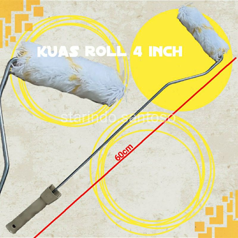 KUAS ROLL KAPAL 4 inch cat tembok dinding paint roller mini bulu halus