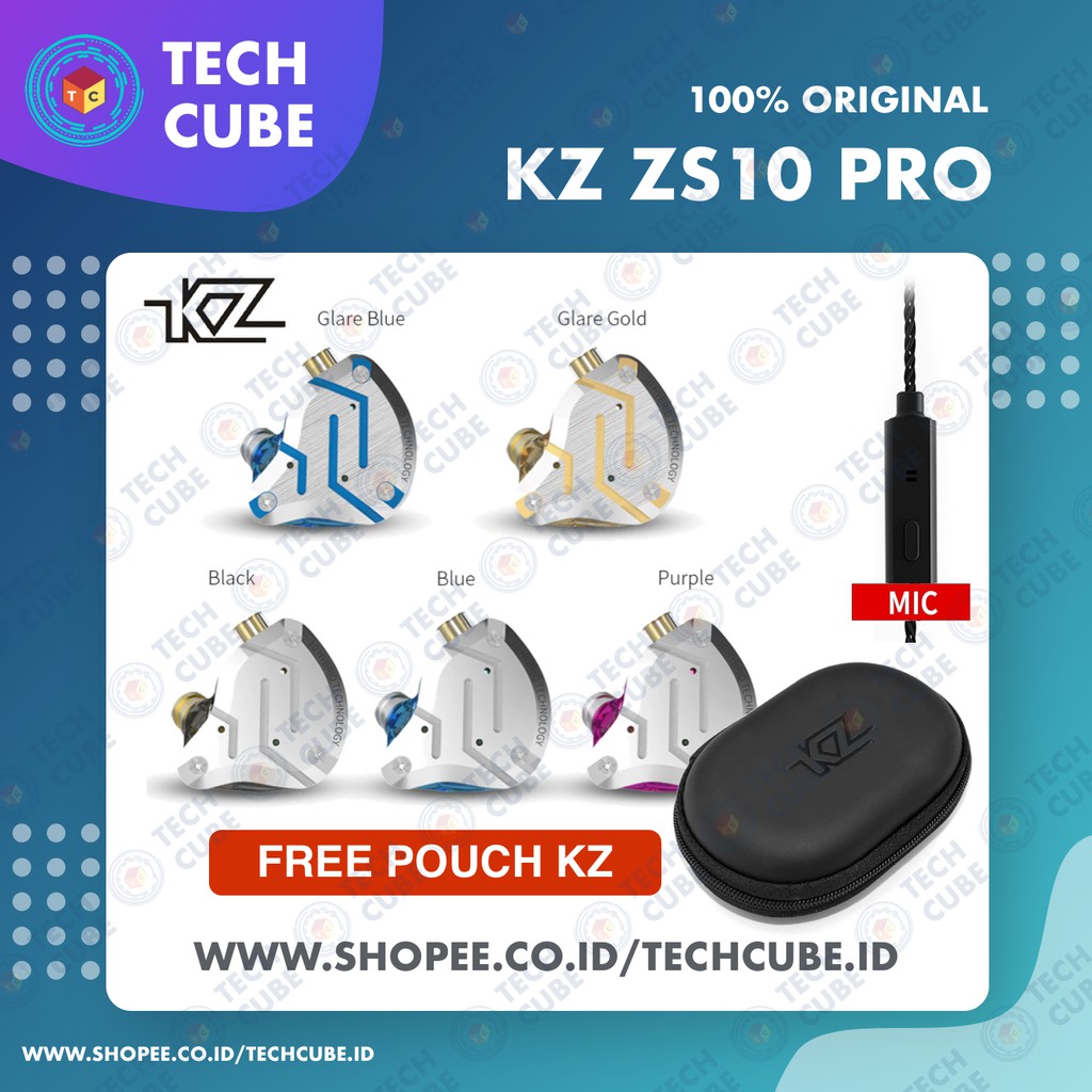 Knowledge Zenith KZ ZS10 PRO With Mic 4BA 1DD Hybrid Technology ...