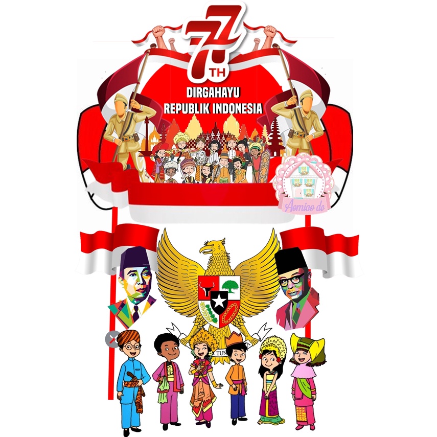 Jual Topper Tumpeng cake Dirgahayu Kemerdekaan RI | Shopee Indonesia