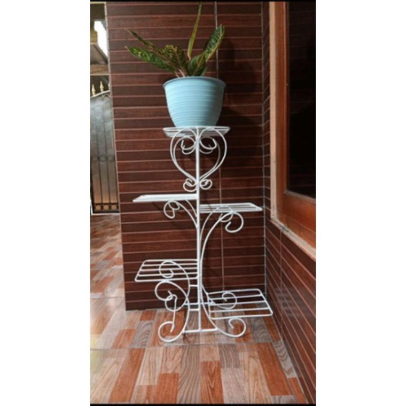 Rak bunga 5 susun besi minimalis & eksklusif cantik hiasan rumah model love
