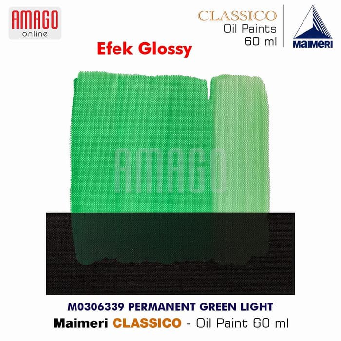Cat Minyak Lukis MAIMERI Classico - Oil Paint - Permanent Green Light - 60ml - M0306339