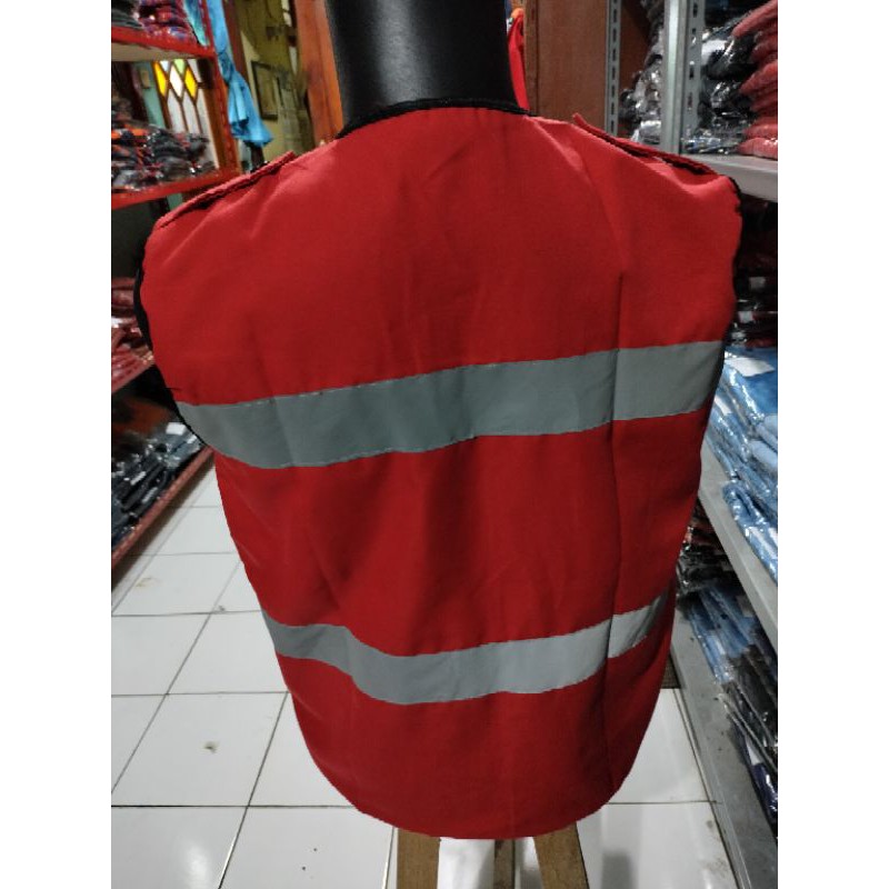 ROMPI SAFETY MERAH ALLSIZE BAHAN DRILL