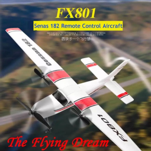 Promo FX801 Airplane Cessna Pesawat 182 2.4GHz 2CH Rc Kapal Terbang aircraft Limited