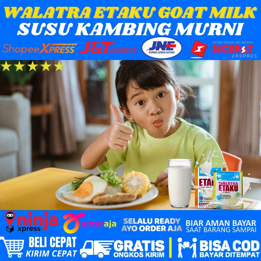 

Susu penambah berat badan untuk dewasa bpom / susu gemuk badan / susu gemuk badan dewasa | Susu Kambing Etawa Bubuk Walatra Etaku Goat Milk - Susu Etawa Original Bagus Untuk Menjaga Kesehatan (1box isi 200 gr)