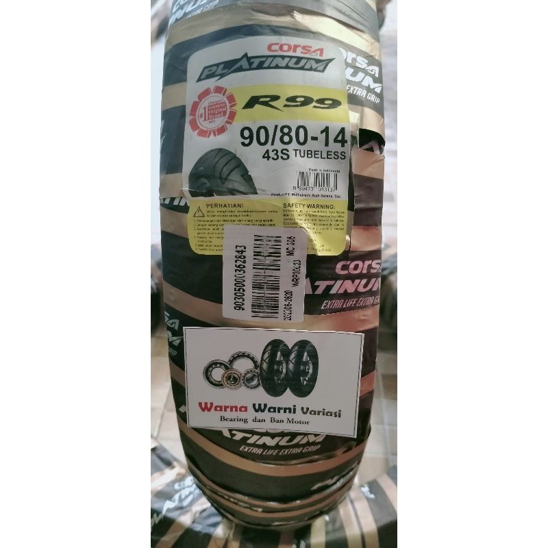 Ban Motor CORSA Platinum R99 90 / 80 ring 14 TUBELESS