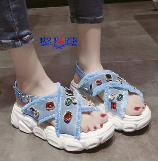 zepatuzepatu - sandal wedges wanita fashion OF-95