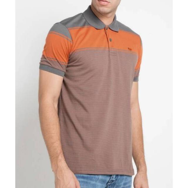  Kaos  polo  shirt pria WALRUS  stripe motif 51905 Shopee 