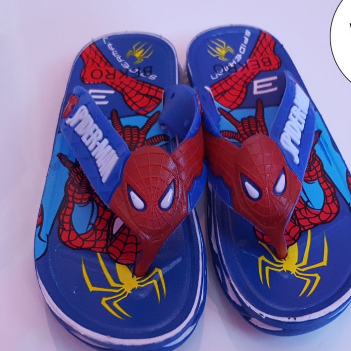 Sandal Anak Spiderman Led Import Jelly 659