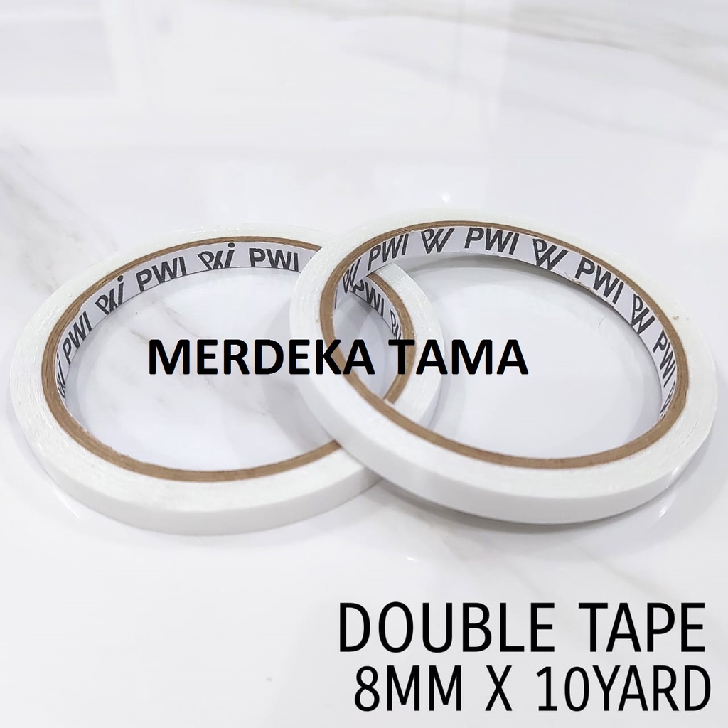 

Double Tape Solasi Bolak Balik Perekat PWI 8mmx10yard