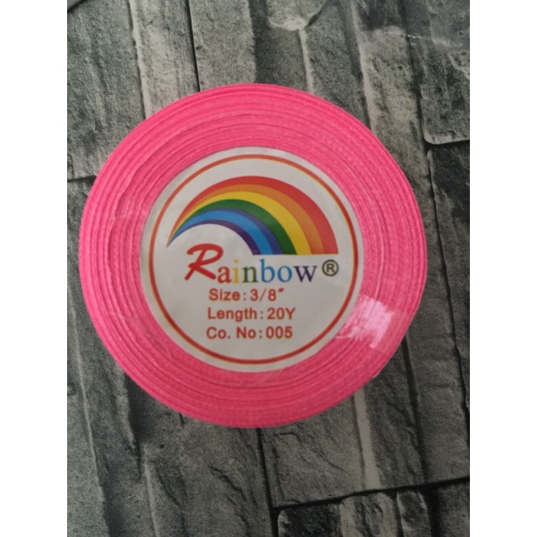 

pita satin ukuran 3/8” (1cm) pink