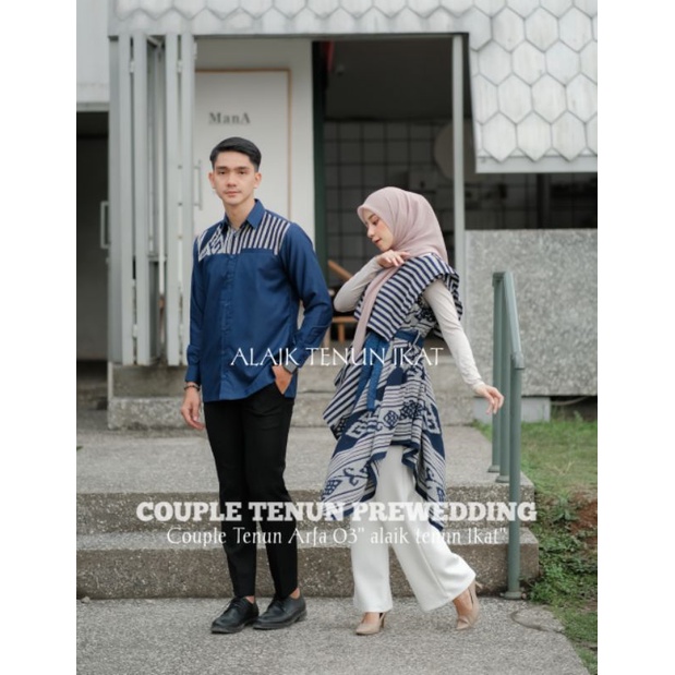 (READY STOCK) COUPLE BAJU TENUN ARFA 03 - KEMEJA TENUN - DRESS TENUN