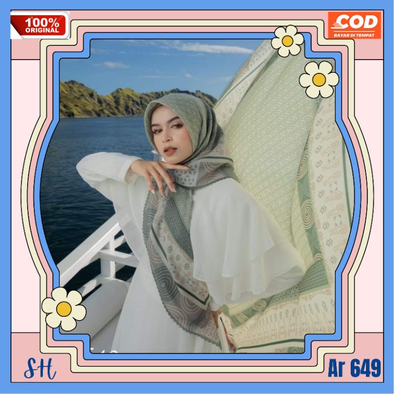 Jilbab hijab kerudung krudung segi empat motif laser cut wanita dewasa  terbaru new terlaris terkini