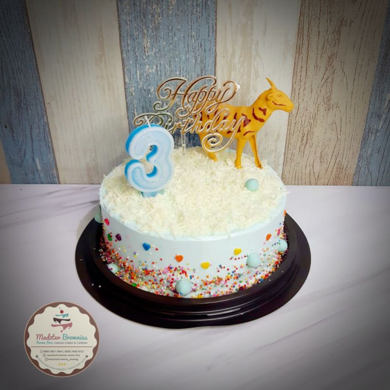 

kue ulang tahun anak simple / thema blue sky / tart anak blue sky