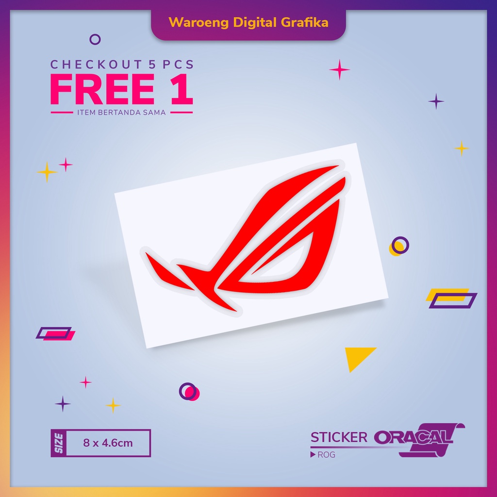Cutting Sticker PC / Laptop Gaming ROG | Stiker ROG | Decal ROG