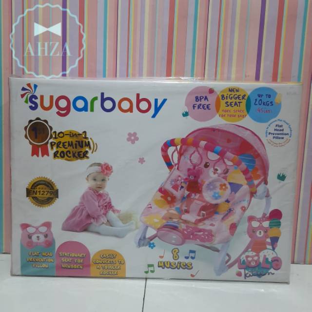 AHZA BOUNCER BAYI SUGAR BABY ROCKING 10IN1-EXTRA LARGE SEAT