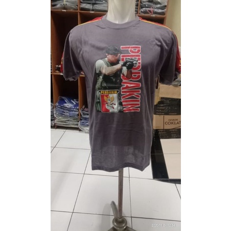 Kaos Kombinasi PERBAKIN COKLAT BELAKANG POLOS|Kaos Dalaman PERBAKIN ABU BELAKANG POLOS | PERBAKIN