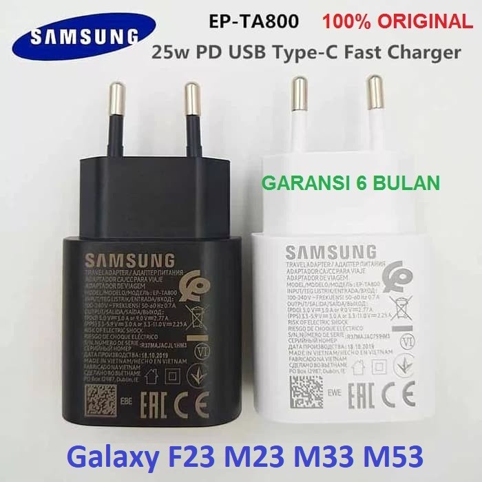 Adaptor Charger 25W Samsung M53 M33 M23 F23 Super Fast Charging orI NON PACK