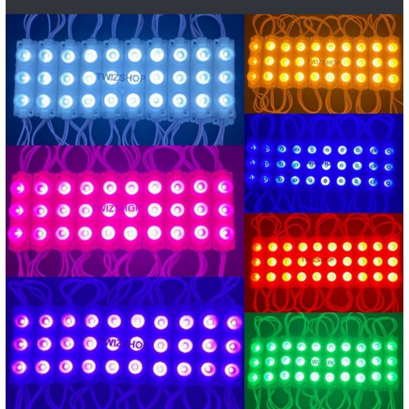 Lampu led modul 12v putih kuning hijau biru merah
